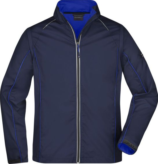 Daiber Herren Softshell Jacke mit abnehmbaren Ärmeln navy/ royal 