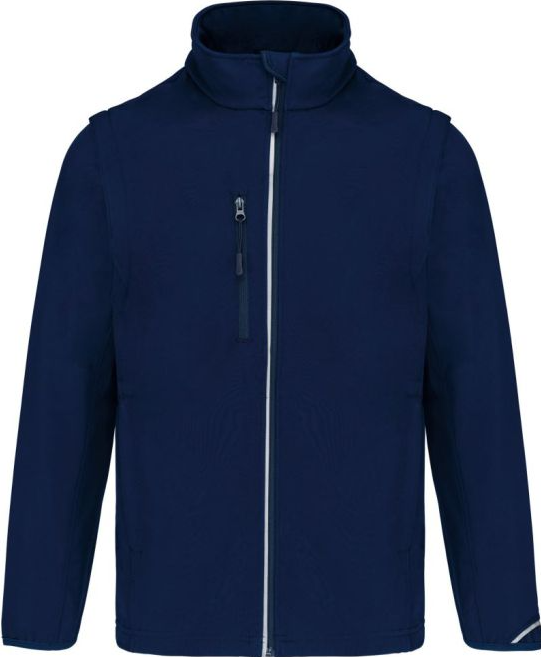 Kariban ProAct 3-Lagen Softshell Jacke mit abnehmbaren Ärmeln, navy