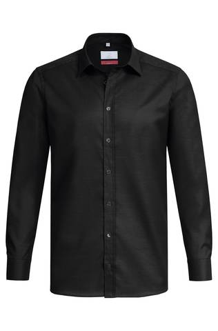 Greiff Herren-Hemd, 1/1-Arm, Regular Fit, Modern 37.5, schwarz