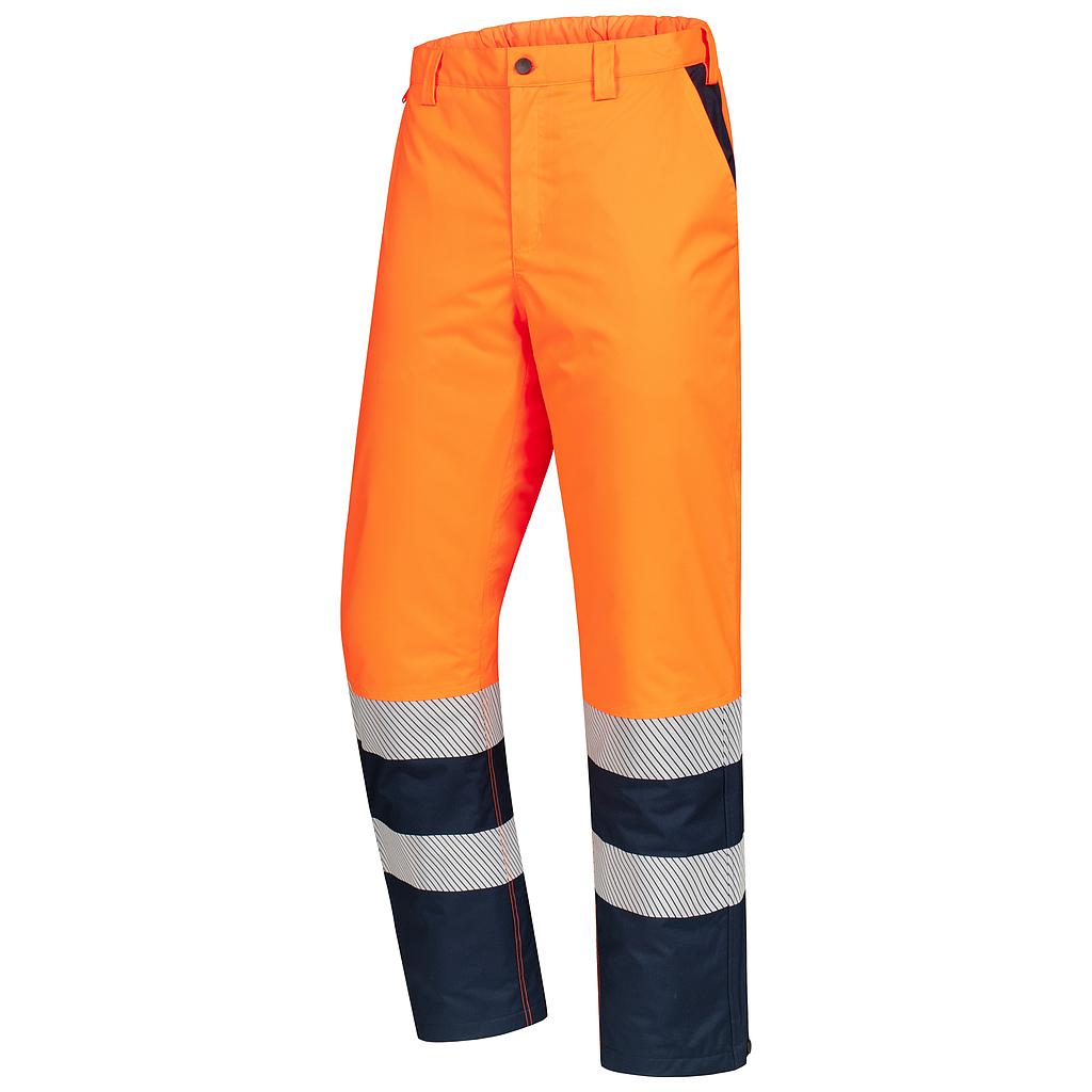 NITRAS MOTION TEX VIZ, lange Warn-Winterhose, neonorange / marineblau 