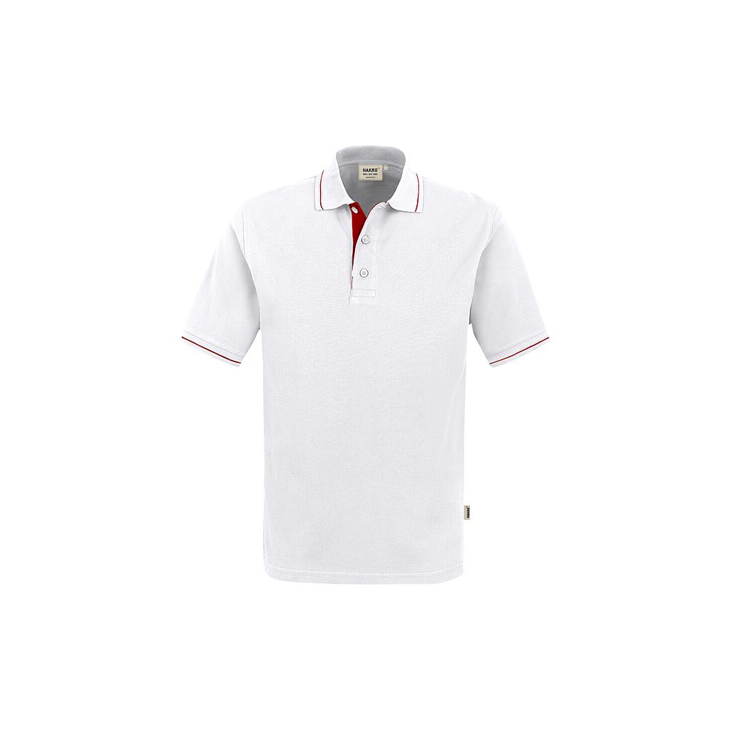 Hakro® Poloshirt Casual weiß/rot