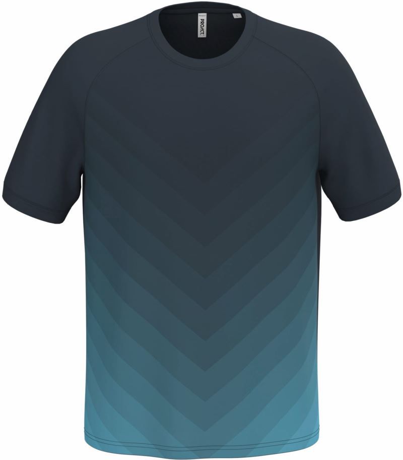 Kariban ProAct Unisex Sport Shirt mit Farbverlauf navy