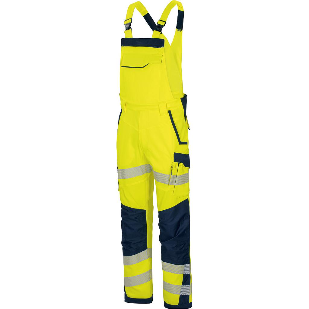 Vizwell Flex HiVis Latzhose leuchtgelb-marine