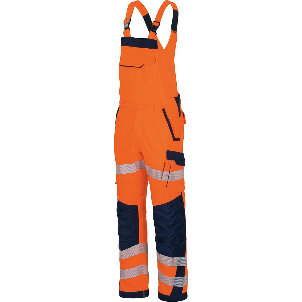 Vizwell Flex HiVis Latzhose leuchtorange-marine