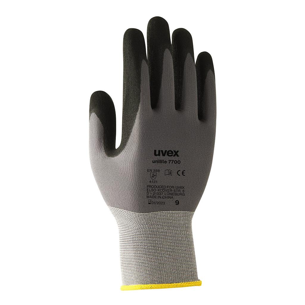 Handschuh UVEX UNILITE 7700 mit NBR-Polyurethan-Beschichtung