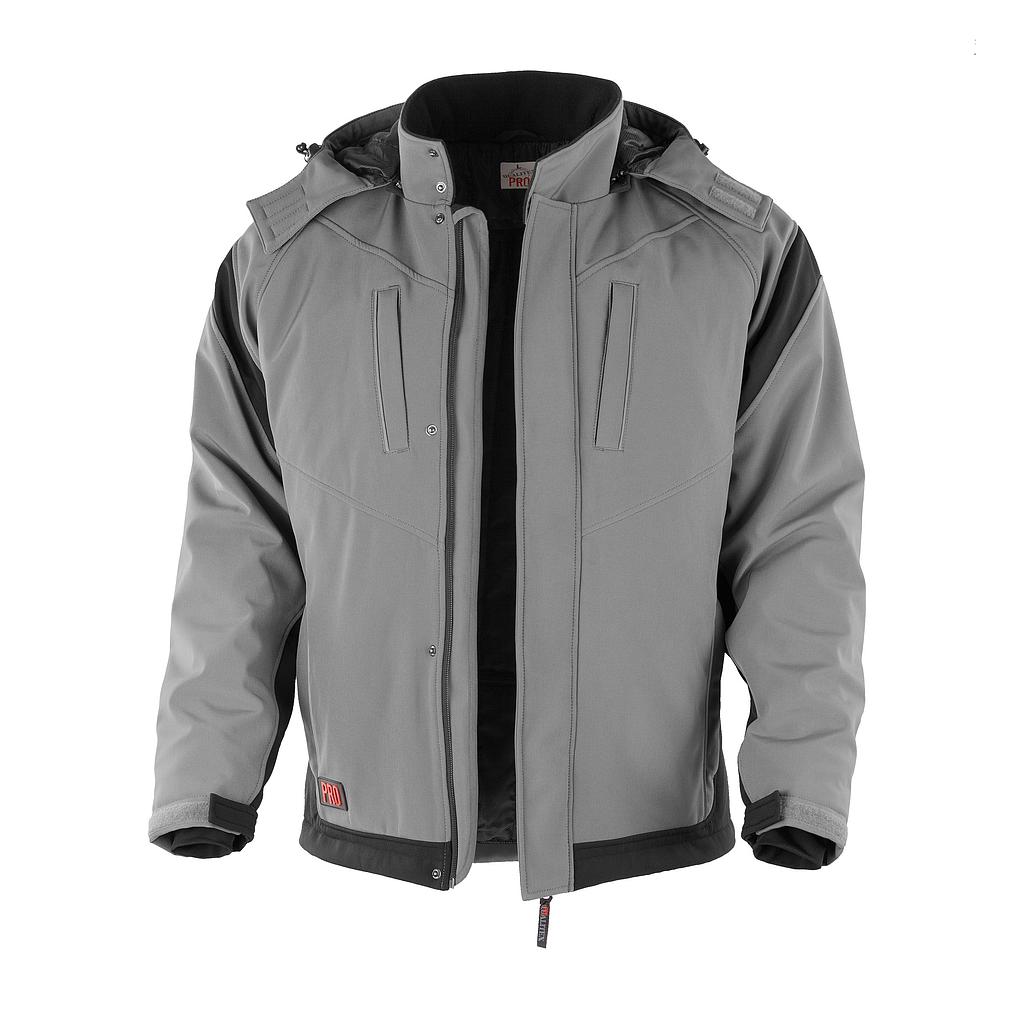 Qualitex Pro Winter Softshelljacke grau/schwarz