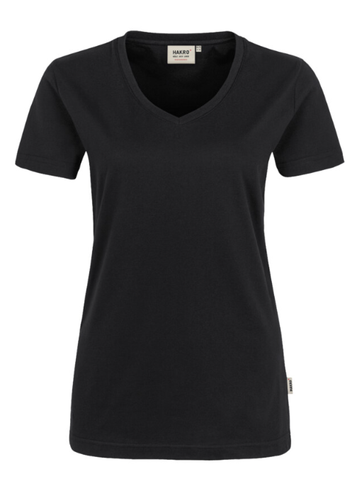 Hakro® Damen-V-Shirt MIKRALINAR schwarz