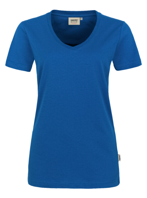Hakro® Damen-V-Shirt MIKRALINAR royalblau