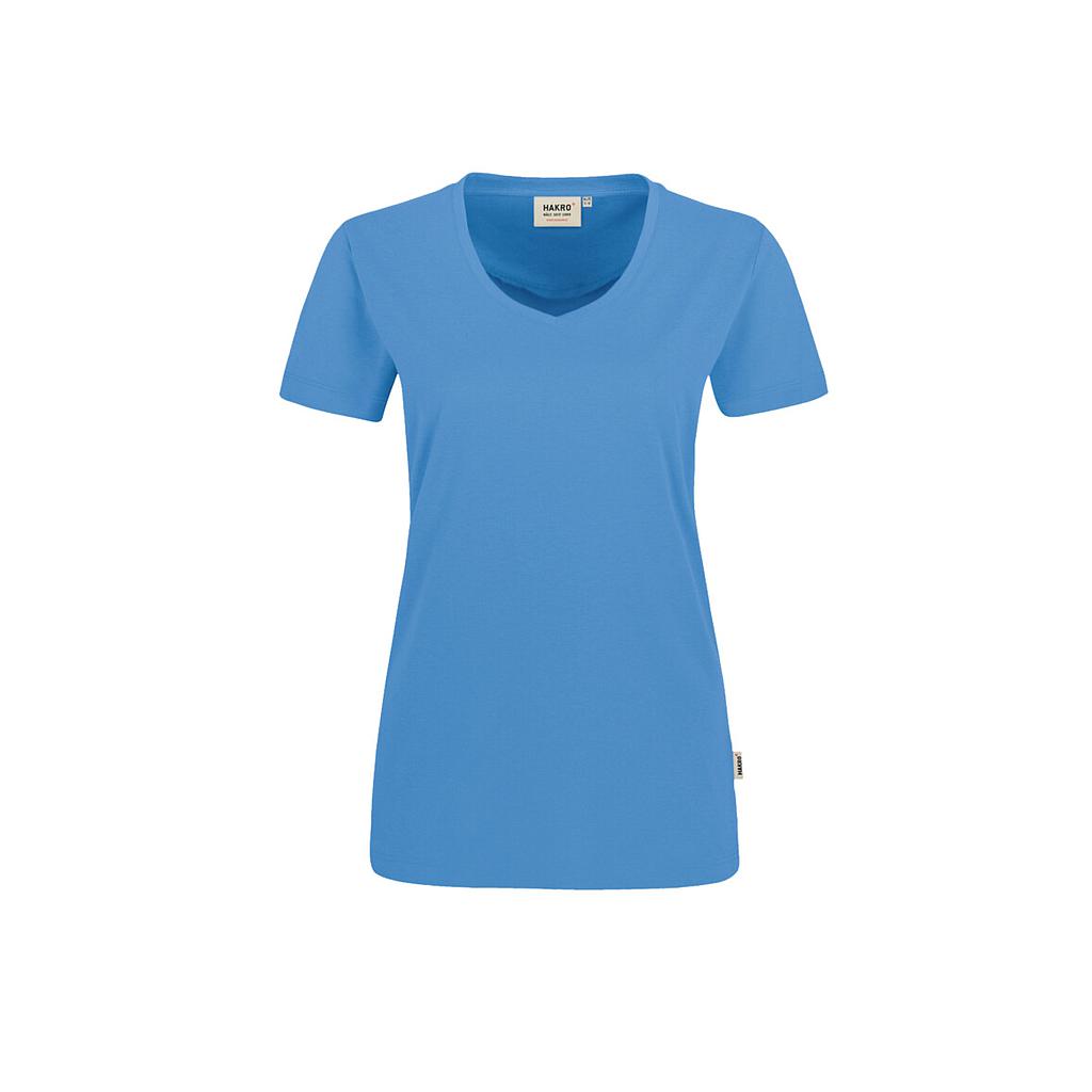 Hakro® Damen-V-Shirt MIKRALINAR malibublau