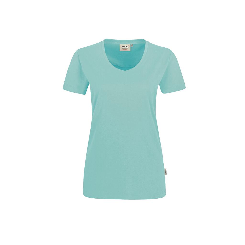 Hakro® Damen-V-Shirt MIKRALINAR eisgrün