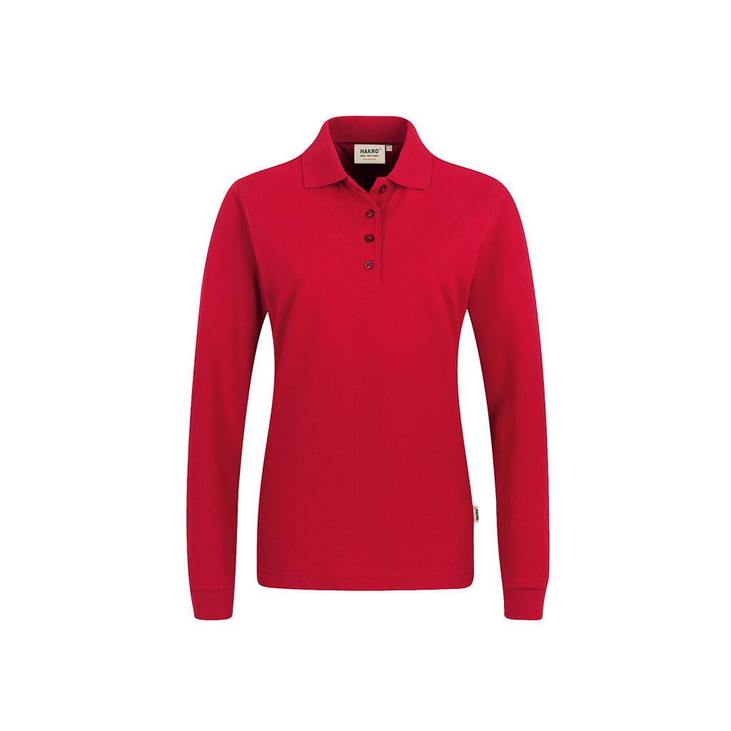 Hakro® Damen-Longsleeve-Poloshirt MIKRALINAR® rot