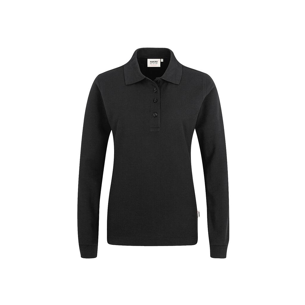 Hakro® Damen-Longsleeve-Poloshirt MIKRALINAR® schwarz