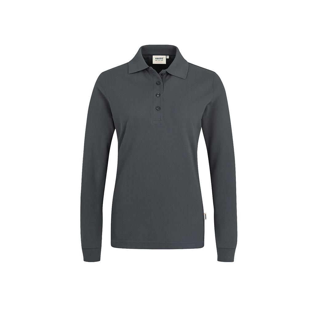 Hakro® Damen-Longsleeve-Poloshirt MIKRALINAR® anthrazit