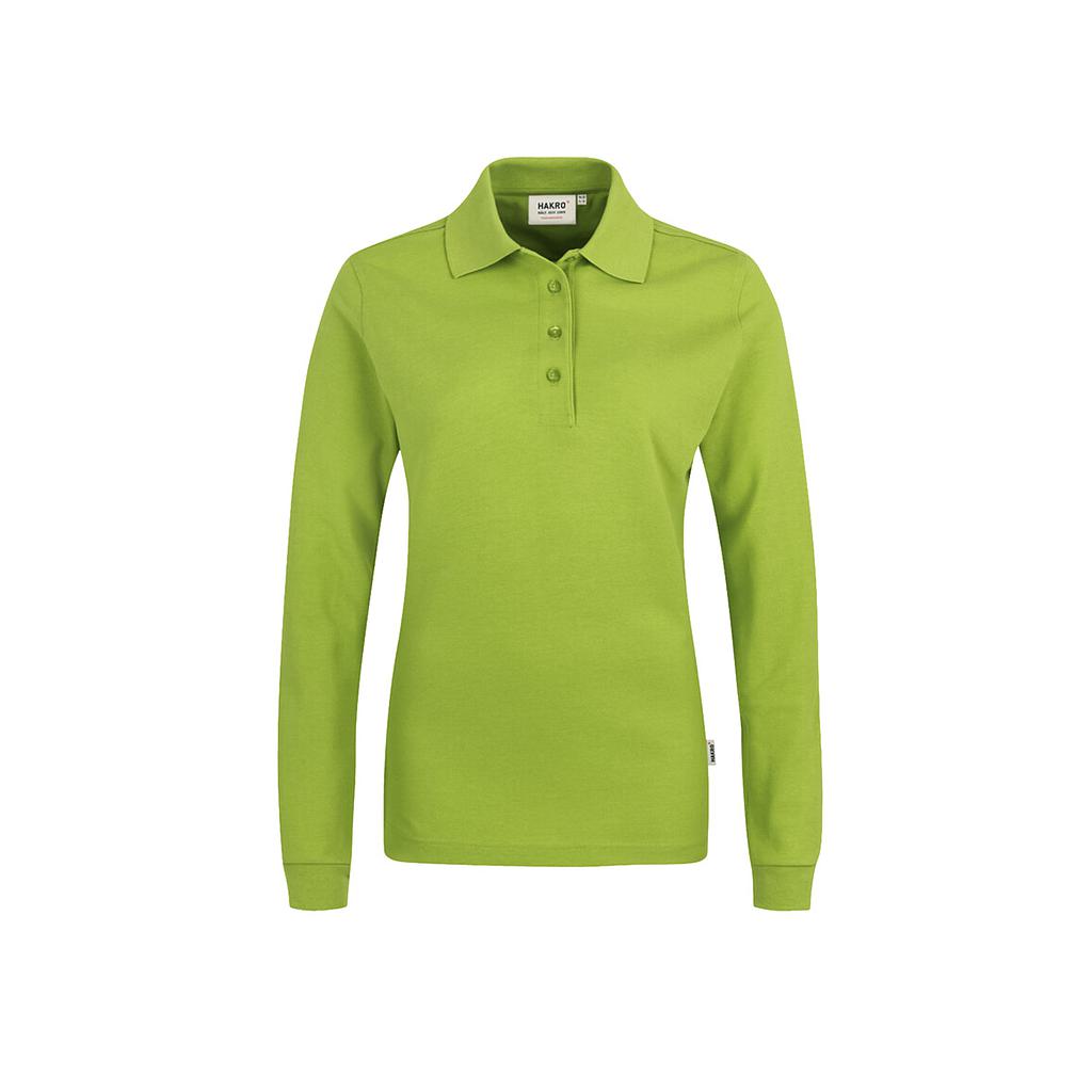 Hakro® Damen-Longsleeve-Poloshirt MIKRALINAR® kiwi