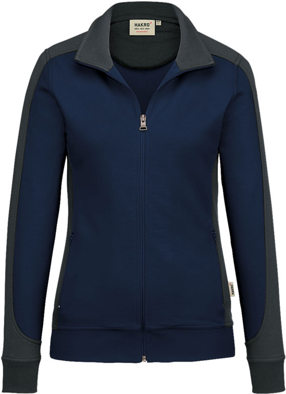 Hakro®  Damen-Sweatjacke CONTRAST MIKRALINAR® tinte
