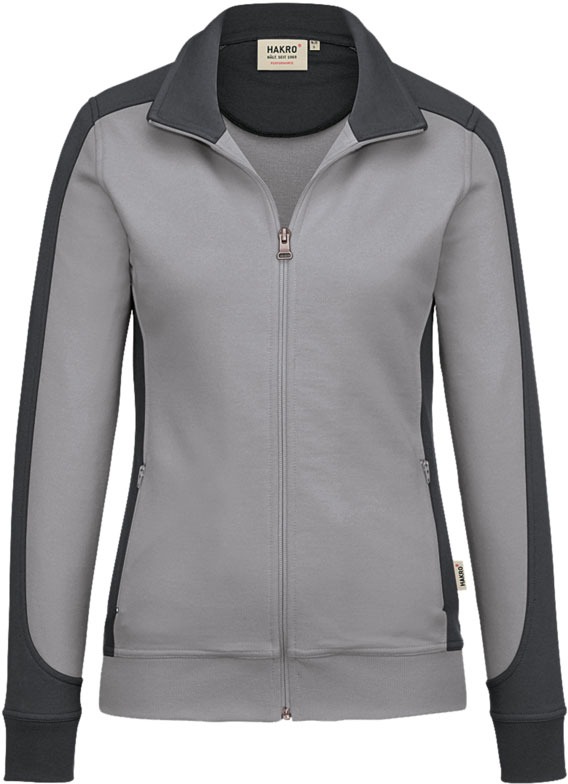 Hakro®  Damen-Sweatjacke CONTRAST MIKRALINAR® titan