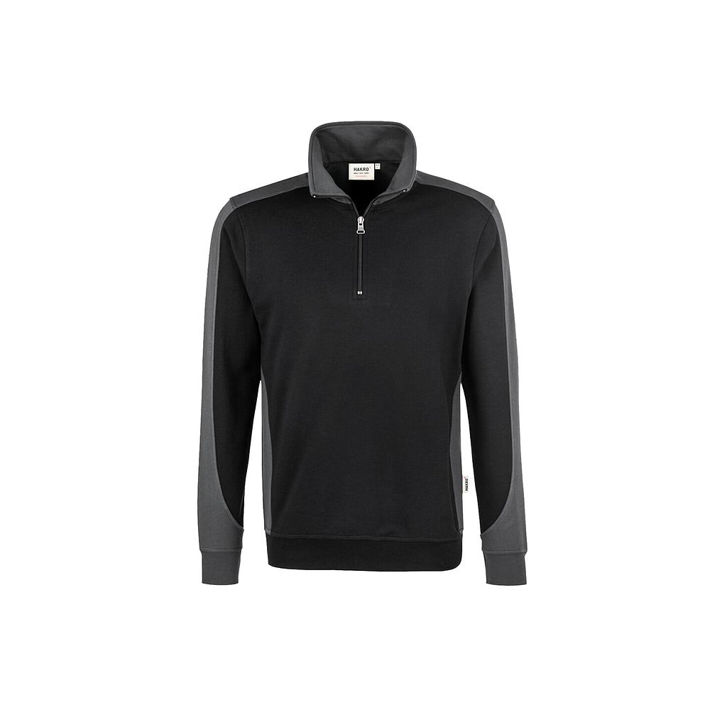 Hakro®  ZIP-SWEATSHIRT CONTRAST MIKRALINAR schwarz/anthrazit