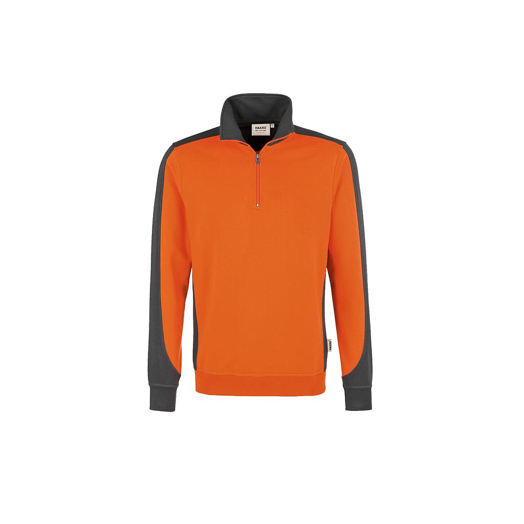 Hakro®  ZIP-SWEATSHIRT CONTRAST MIKRALINAR orange/anthrazit