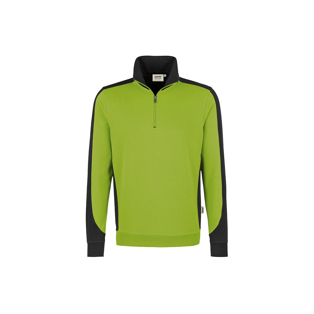 Hakro® Zip-Sweatshirt Contrast Performance kiwi