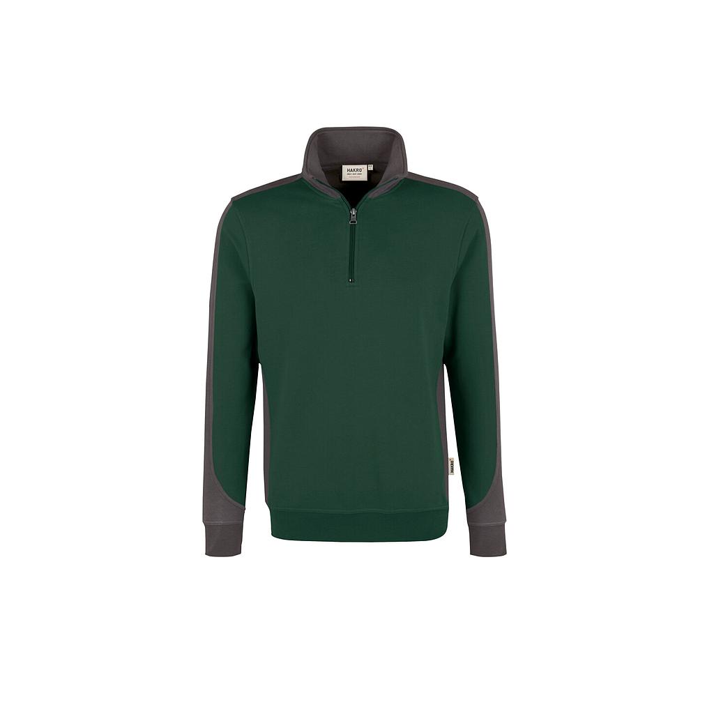 Hakro® Zip-Sweatshirt Contrast Performance tanne
