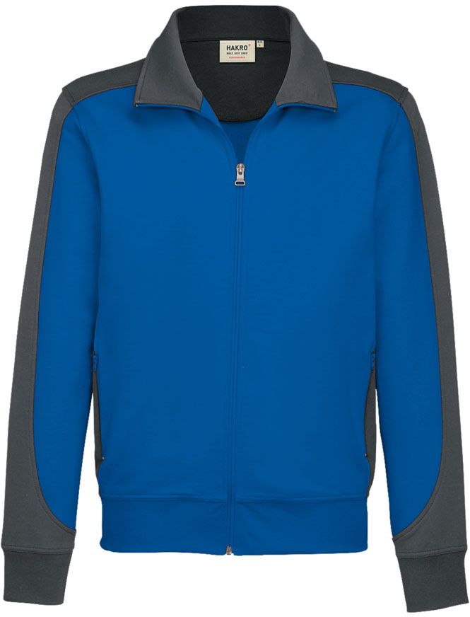 Hakro®  Sweatjacke CONTRAST MIKRALINAR® royalblau/schwarz
