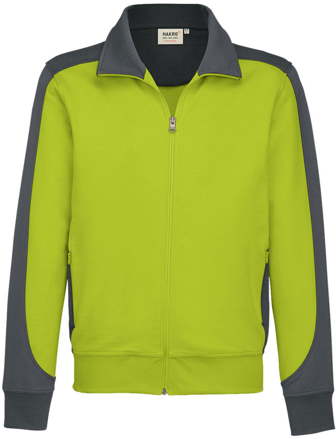 Hakro®  Sweatjacke CONTRAST MIKRALINAR® kiwi