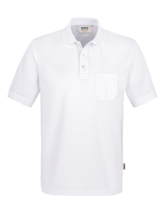 Hakro® Pocket-Poloshirt MIKRALINAR® weiß