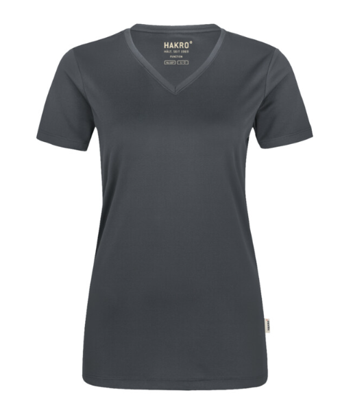 Hakro® Damen-V-Shirt COOLMAX anthrazit