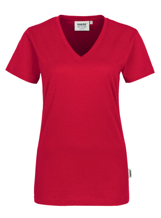 Hakro® Damen-V-Shirt Classic rot