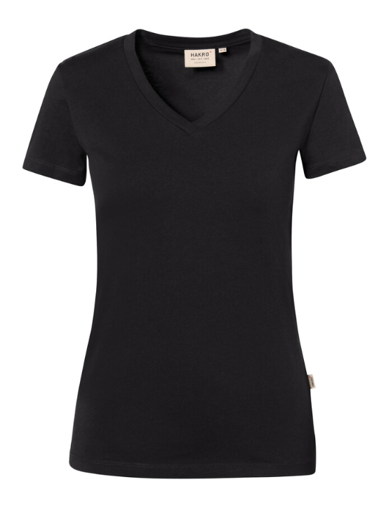 Hakro® Damen-V-Shirt Stretch schwarz