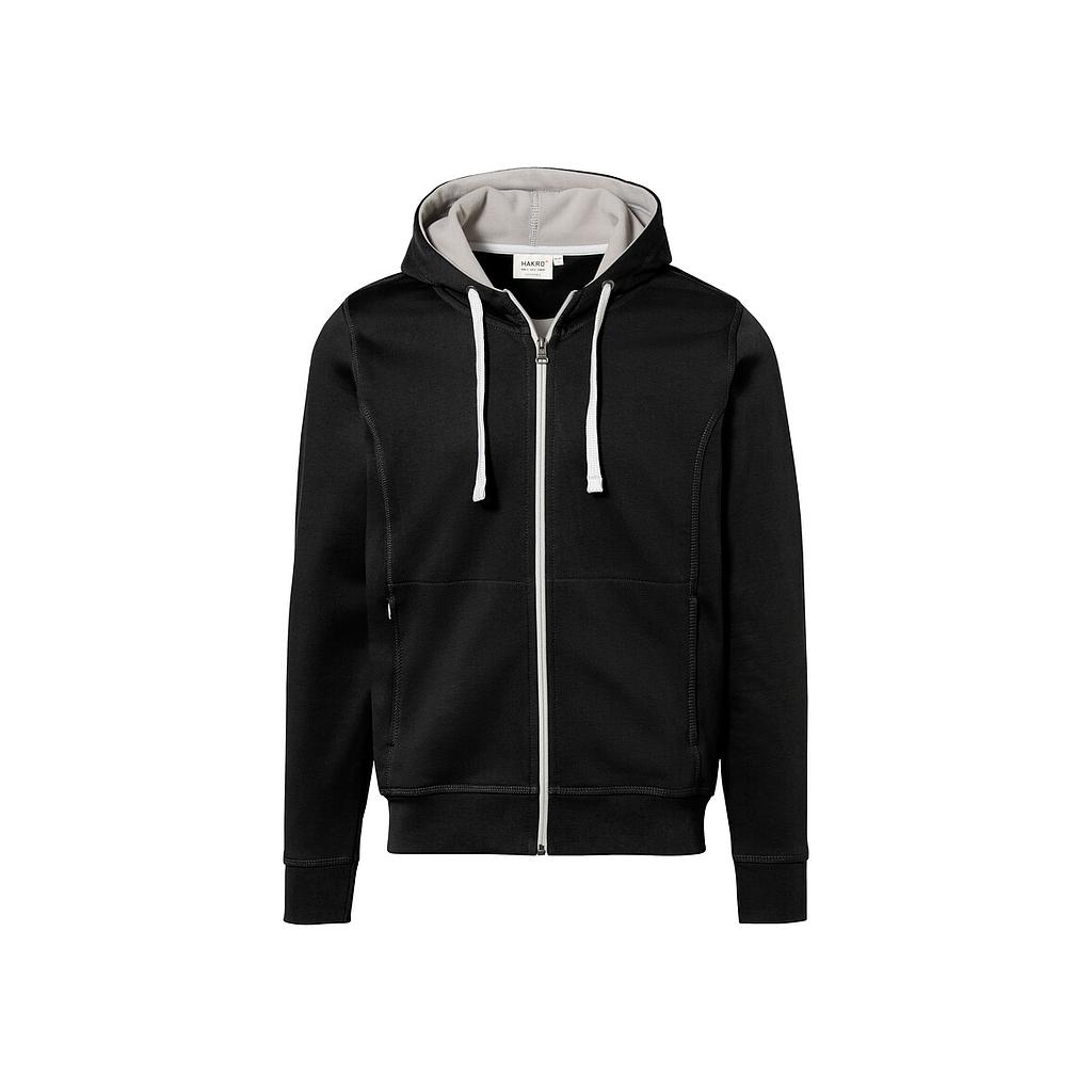 Hakro®  Kapuzenjacke Bonded schwarz/silber