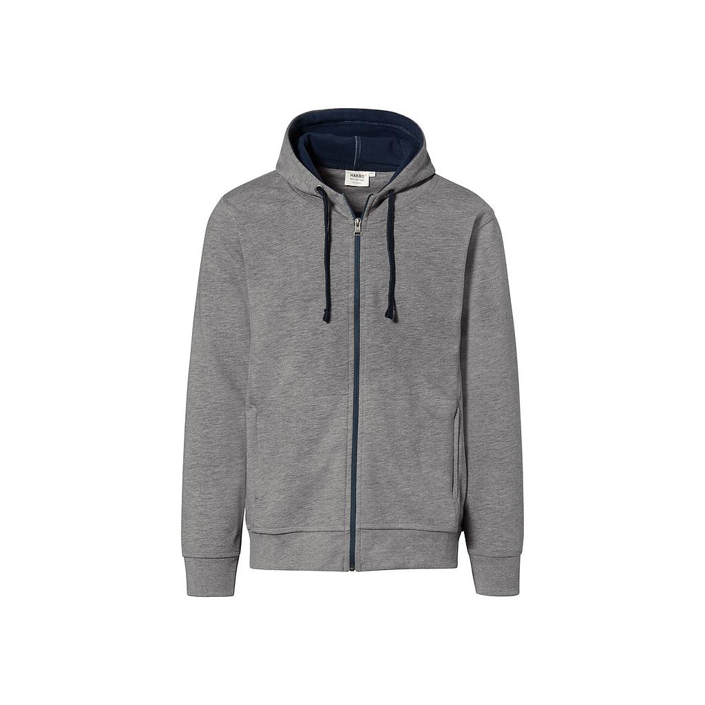 Hakro® Kapuzenjacke Bonded grau meliert