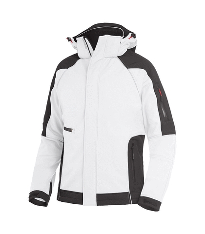 FHB® Softshell-Jacke  WALTER  weiß-anthrazit 1012