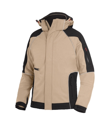 FHB® Softshell-Jacke  WALTER  beige-schwarz 1320
