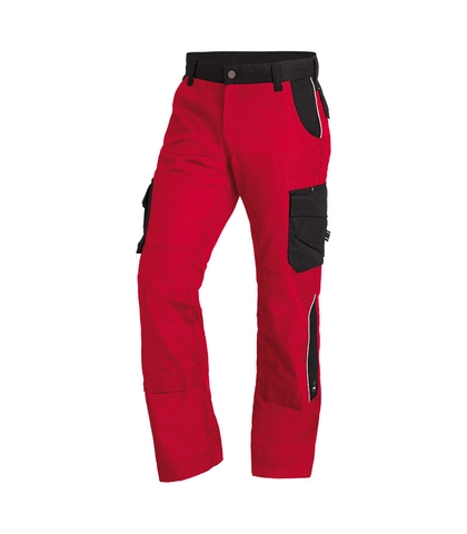 FHB® Arbeitshose Twill  BRUNO rot-schwarz 3320