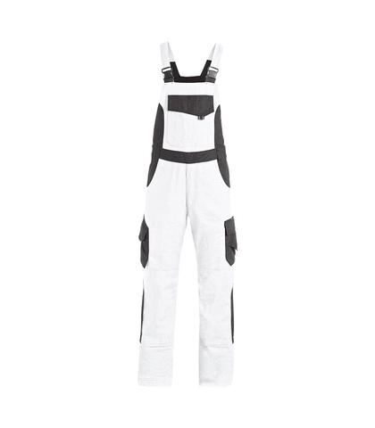 FHB® Latzhose Twill  ECKHARD weiß-anthrazit 1012