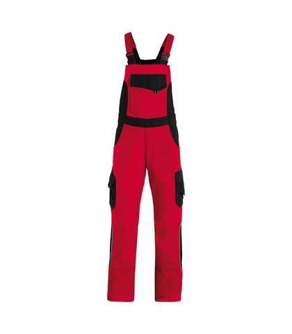 FHB® Latzhose Twill  ECKHARD rot-schwarz 3320