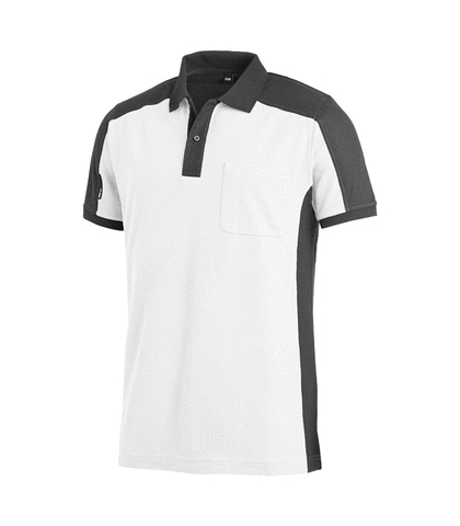 FHB® Polo-Shirt  KONRAD weiß-anthrazit 1012