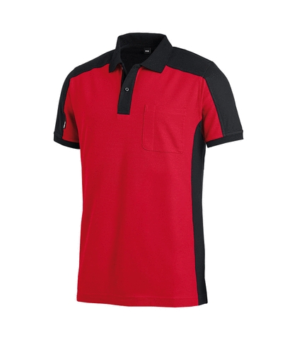 FHB® Polo-Shirt  KONRAD rot-schwarz 3320