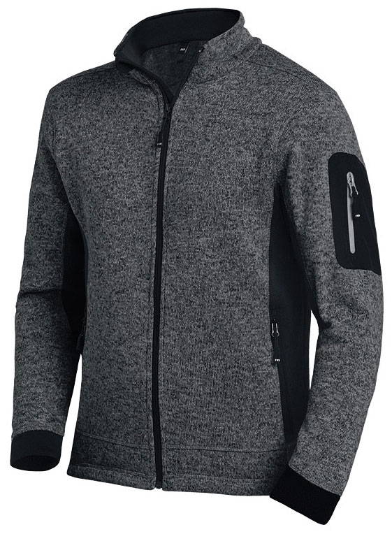 FHB® Strick-Fleece-Jacke CHRISTOPH anthrazit/schwarz
