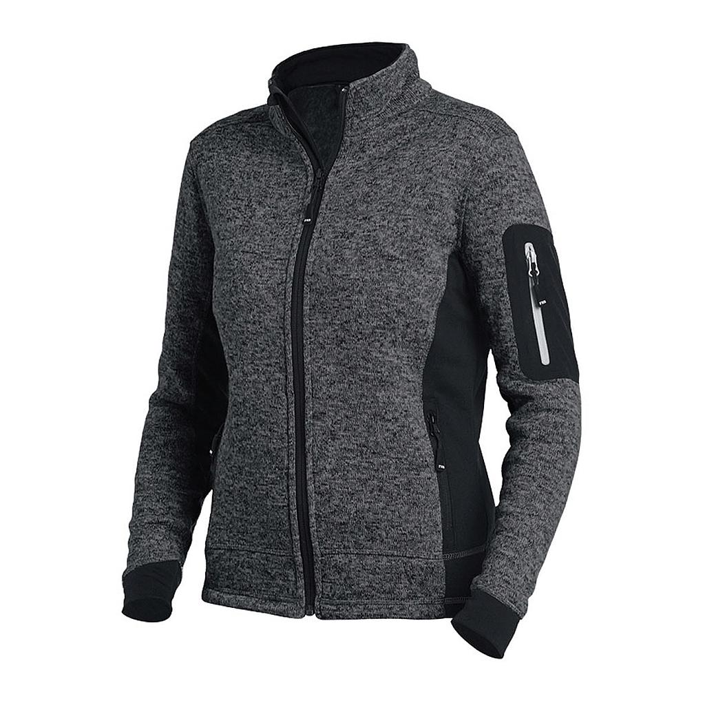 FHB® Strick-Fleece-Jacke Damen  MARIEKE anthrazit-schwarz 1220