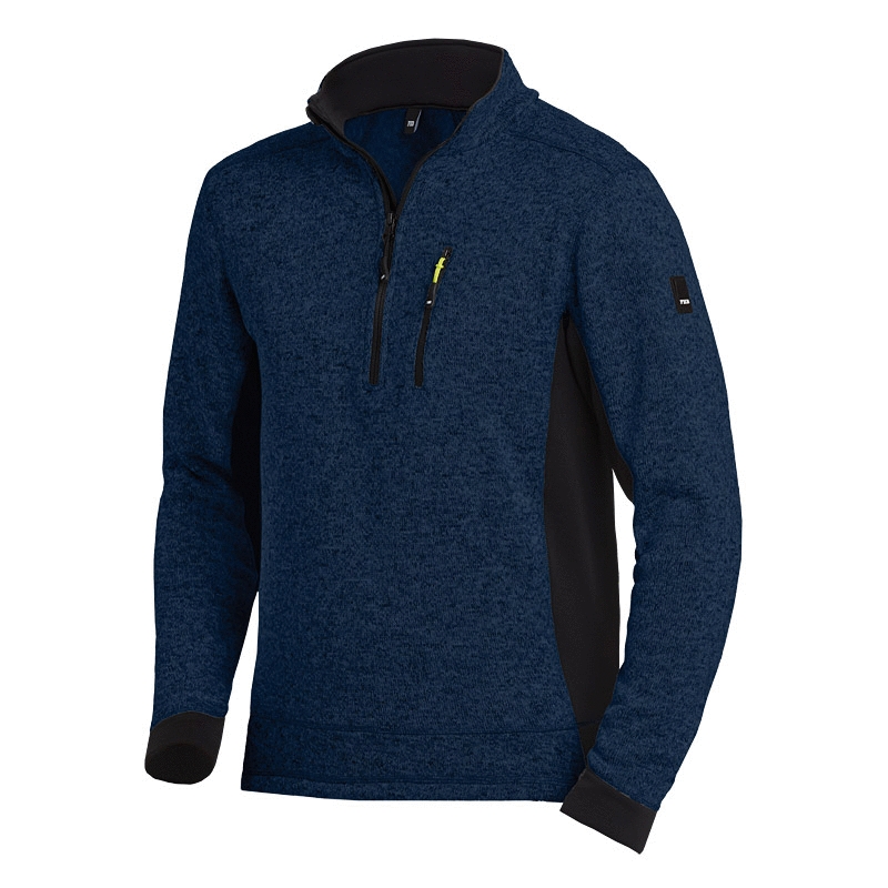 FHB® Strick-Fleece-Troyer PATRICK marine/schwarz
