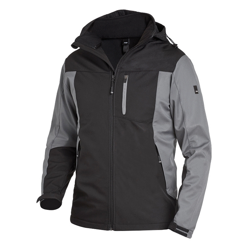 FHB® Softshell-Jacke JANNIK grau/schwarz