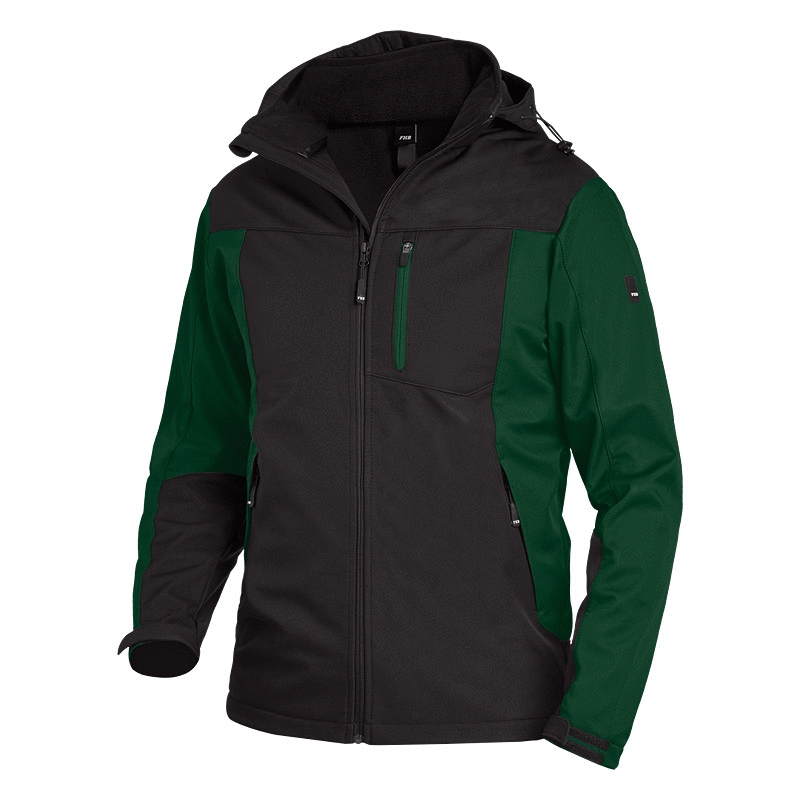 FHB® Softshell-Jacke JANNIK grün/schwarz