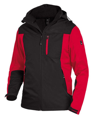 FHB® Softshell-Jacke JANNIK rot-schwarz
