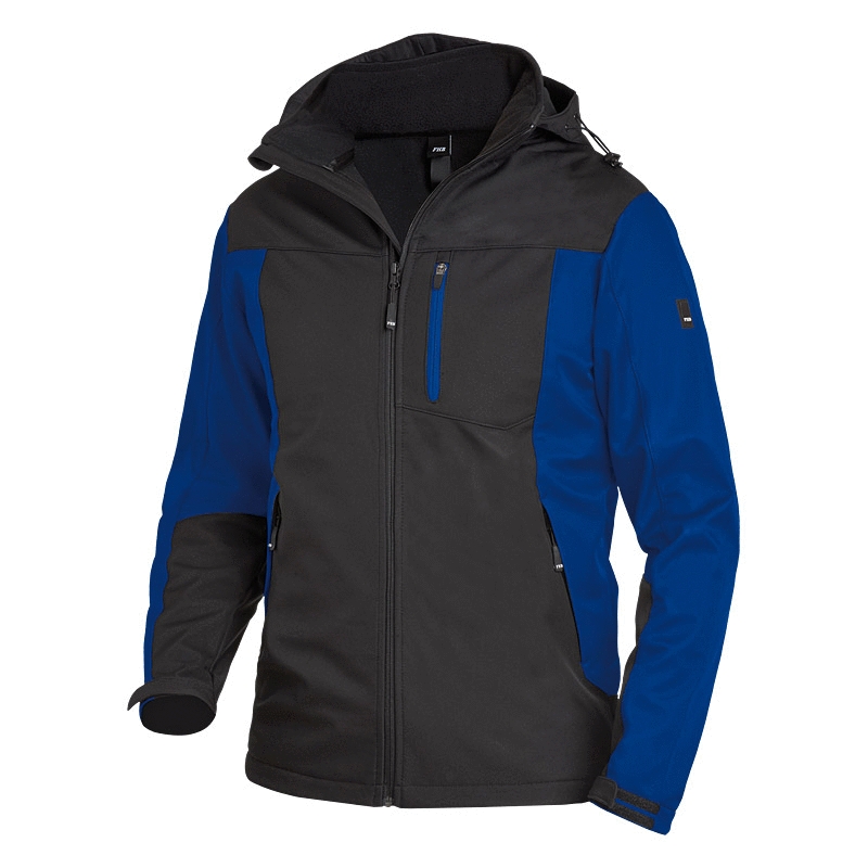 FHB® Softshell-Jacke JANNIK royalblau/schwarz