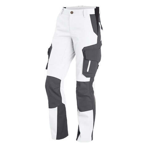 FHB® Arbeitshose Damen  ALMA weiß-anthrazit 1012