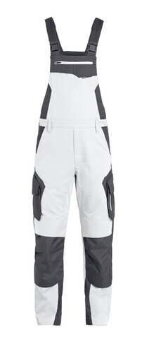 FHB® Latzhose PASCAL weiß-anthrazit 1012