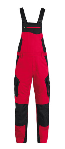 FHB® Latzhose PASCAL rot-schwarz 3320