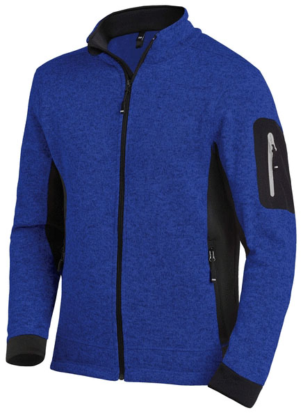 FHB® Strick-Fleece-Jacke CHRISTOPH royalblau/schwarz